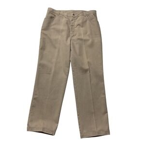 Woolrich Women's Straight‎ Leg Flat Front Pants Cotton Casual Dark Khaki Size 16